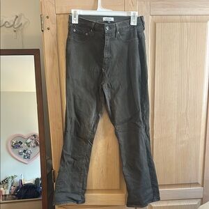 Pistola Olive Green Crop Jeans